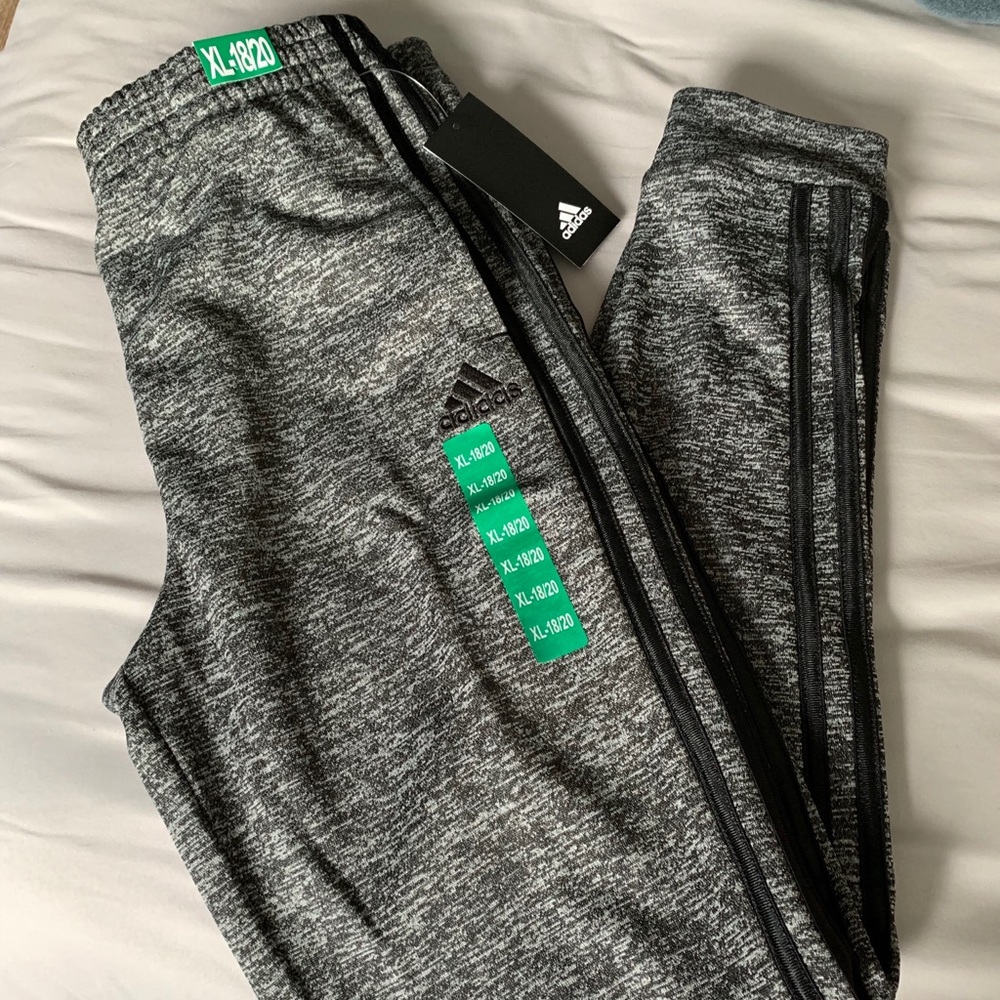 Gray adidas joggers. Size 16